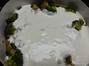 Cream meets the broccoli...