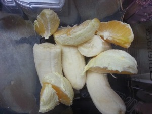 Oranges and banana...