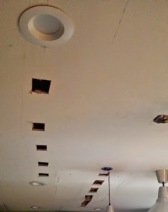 Ceiling during the revamp.
